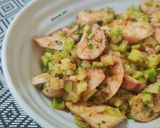 Foto del paso 4 de la receta: Salteado de arroz de brócoli con pota al ajillo