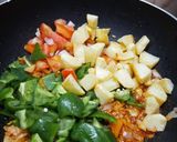A picture of step 4 of Spicy shimla mirch.