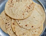 A picture of step 1 of Leftover Chapati fry Papdi Chaat.