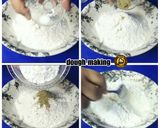 A picture of step 1 of Baked Colourful Gujhiya Tart.