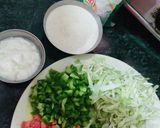 A picture of step 1 of Suji rolls.