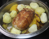 Foto del paso 5 de la receta: Redondo de pollo con patatas y naranjas