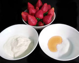 Foto del paso 1 de la receta: Postre de fresas con yogur y miel