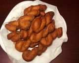 A picture of step 8 of Twisted donuts.
