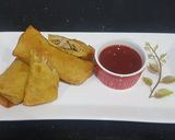 A picture of step 6 of Chinese roll.