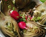 Une image de l'étape 10 de Artichaud poivrade vinaigrette cibette radis rose🥙.