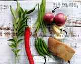 Gambar langkah 1 resipi Taugeh Goreng Talang Masin.