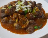 Foto langkah ke 8 dari resep Kerang Saus Pedas Manis.