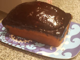 Plum cake de chocolate y vainilla con cobertura de chocolalte