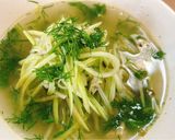 Hình bước làm 4 của món Canh bầu nấu thì là