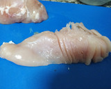 Foto del paso 3 de la receta: Kebab de pollo con arroz frito y salsa blanca sin yogur