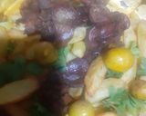 A picture of step 1 of Irish and egg with parsley.
