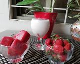 A picture of step 1 of Strawberry Milkshake.