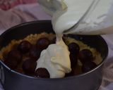 A picture of step 4 of Peek a Boo “Baked Gulab Jamun cheese cake”:.