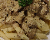 Foto del paso 4 de la receta: Penne Rigatti con lomo de cerdo en salsa blanca