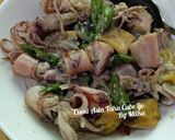 Foto langkah ke 5 dari resep Cumi Asin Tahu Cabe Ijo.
