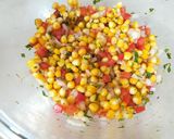 A picture of step 13 of Corn chaat cups (street style).