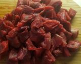 Lecsós, gombás marhapörkölt nokedlival recept fázis 1 fotója