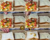 A picture of step 2 of Triple Layer Pizza Sandwich In Airfryer.