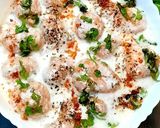 A picture of step 4 of Dahi bara masala.
