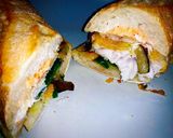 Foto del paso 8 de la receta Bocadillo de pescado, pimientos y berenjena frita