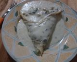Foto del paso 2 de la receta: Crepé de merluza, espinaca y roquefort