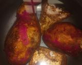 A picture of step 1 of Sweet potatoes and arrow roots.