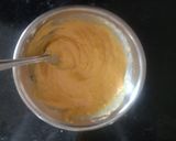 A picture of step 1 of Tasty masaledar Kadhi pakoda with phulka roti for Gujarati dinner.