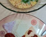 Foto del paso 1 de la receta: Omelette de queso, tomate seco y albahaca (aire "caprese")