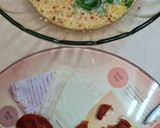 Foto del paso 1 de la receta: Omelette de queso, tomate seco y albahaca (aire "caprese")