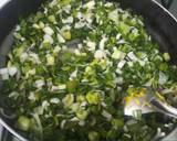 Spring onion and bhavnagari gathiya nu shak recipe step 2 photo