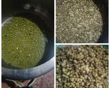 A picture of step 1 of Whole green moong curry.