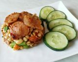 รูปขั้นตอนการทำที่ 3 ของ ข้าวผัดน้ำพริกเผาลูกเดือย