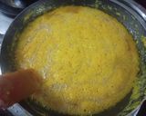 A picture of step 6 of Mysore Pak (Traditional South Indian Sweet).