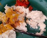 A picture of step 1 of Yam egg roll.