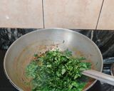 A picture of step 7 of FETA CHEESE DRY CURRY with METHI LEAVES.
