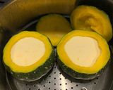 Hình bước làm 3 của món Flan Bí Đỏ Nhật