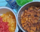 Foto langkah ke 1 dari resep 22. Es Asap (agar2 semangka dan pepaya).