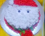 A picture of step 7 of Santa chocolate cake.