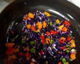 A picture of step 2 of Garlicky Red Cabbage Rice.