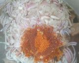 A picture of step 2 of Alloo gosht.