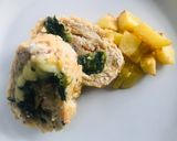 A picture of step 4 of Polpettone ripieno con spinaci crudo e formaggio filante.