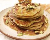 A picture of step 5 of Orange wheat pistachio pancakes kids special recipe.