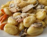 Foto del paso 3 de la receta: Ñoquis en salsa cremosa con cherrys