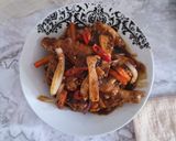 Gambar langkah 11 resipi Black Pepper Chicken with Mushrooms.