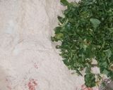 A picture of step 1 of Methi parantha.