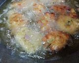 A picture of step 3 of Moong Dal and onion Fritters.