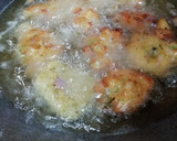 A picture of step 3 of Moong Dal and onion Fritters.