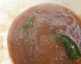A picture of step 3 of Keema burger with chilli tomato paste.