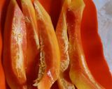 A picture of step 1 of Sweet Papaya Fruit Salad Sticks.